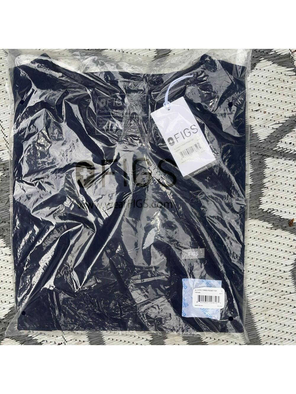 FIGS Navy Blue Three Pocket Scrub Top Men’s Large